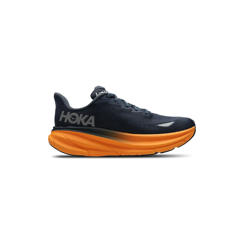 HOKA Clifton 9 Black Orange Unisex Sneakers