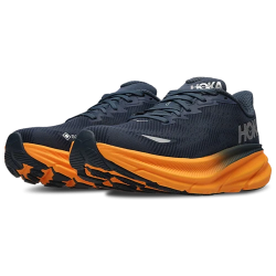 HOKA Clifton 9 Black Orange Unisex Sneakers