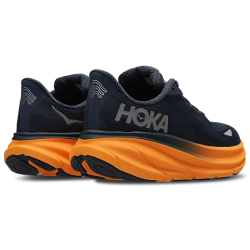 HOKA Clifton 9 Black Orange Unisex Sneakers