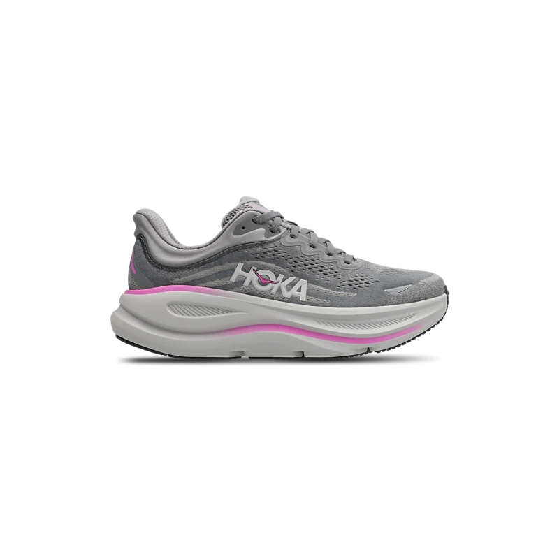 HOKA Bondi 9 Grey Pink Unisex Sneakers