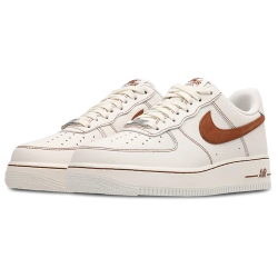 Nike Air Force 1 ’07 White Brown Unisex Sneakers