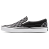 Vans Slip-On Black Pewter Checkerboard White Baskets Unisexes