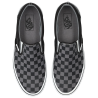 Vans Slip-On Black Pewter Checkerboard White Baskets Unisexes