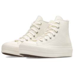 Converse Chuck Taylor All Star Lift Hi Egret Egret Vintage White Baskets Unisexes