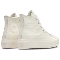 Converse Chuck Taylor All Star Lift Hi Egret Egret Vintage White Baskets Unisexes