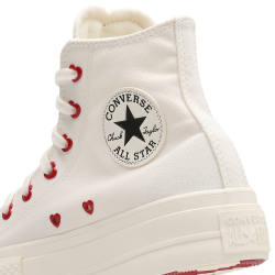 Converse Chuck Taylor All Star Lift Hi Vintage White Egret Zapatillas Unisex