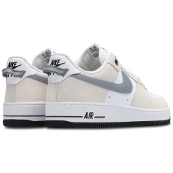 Nike Air Force 1 Low White Metallic Cool Grey Black Sneakers Unisex