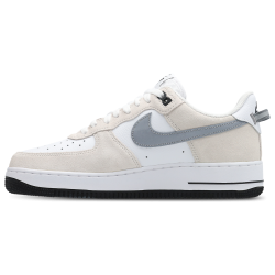 Nike Air Force 1 Low White Metallic Cool Grey Black Sneakers Unisex