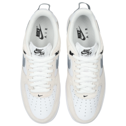 Nike Air Force 1 Low White Metallic Cool Grey Black Sneakers Unisex