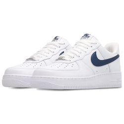 Nike Air Force 1 Low White Metallic Gold Midnight Navy Unisex Sneaker