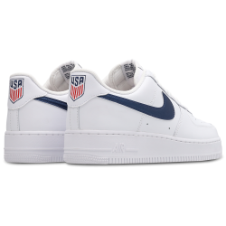 Nike Air Force 1 Low White Metallic Gold Midnight Navy Unisex Sneaker