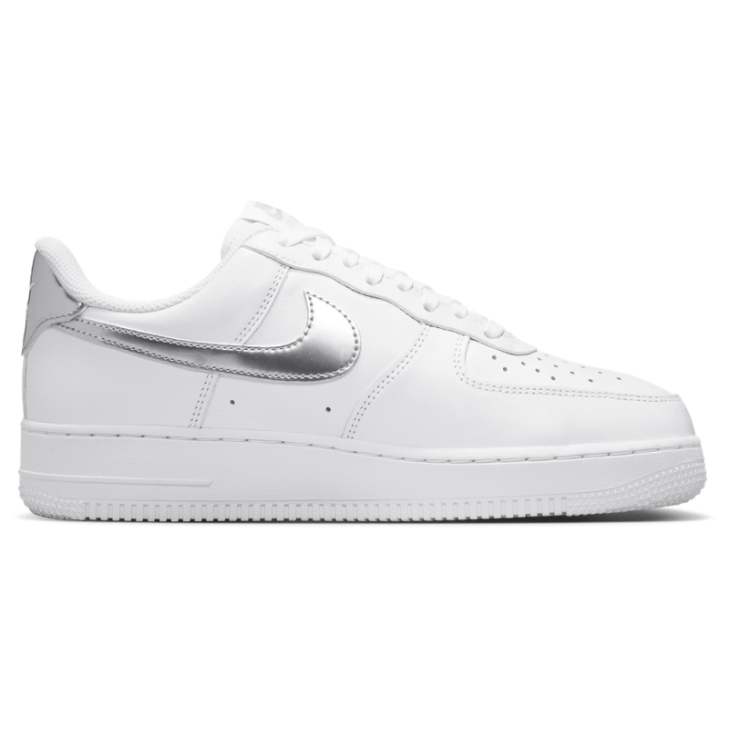 Nike Air Force 1 Low White Metallic Silver Baskets Unisexes
