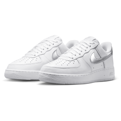Nike Air Force 1 Low White Metallic Silver Baskets Unisexes
