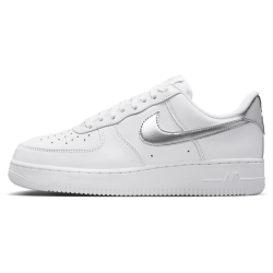 Nike Air Force 1 Low White Metallic Silver Baskets Unisexes
