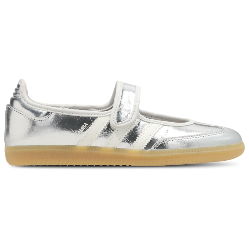 Adidas Samba Jane Silver Metallic Off White Baskets Unisexes